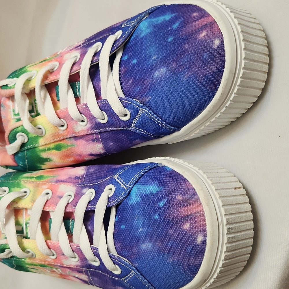 Fila Tie-Dye Panache Sandblast Colorful Rainbow Platform Sneakers (W Size 9) - Picture 10 of 15